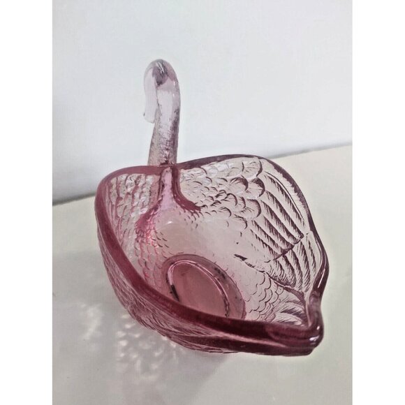 Vintage Fenton Pink Art Glass Swan Trinket/Candy Bowl 4.5" x 3 3/4" - Picture 10 of 10